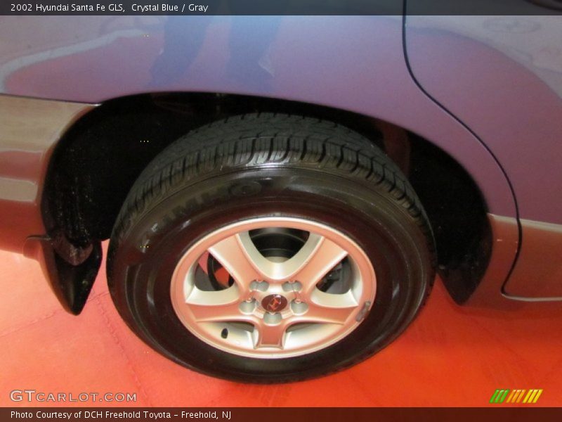 Crystal Blue / Gray 2002 Hyundai Santa Fe GLS