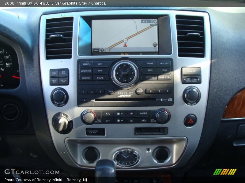 Silver Graphite Gray / Charcoal 2008 Infiniti QX 56 4WD