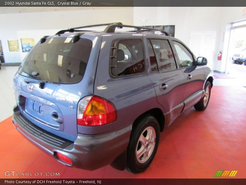 Crystal Blue / Gray 2002 Hyundai Santa Fe GLS