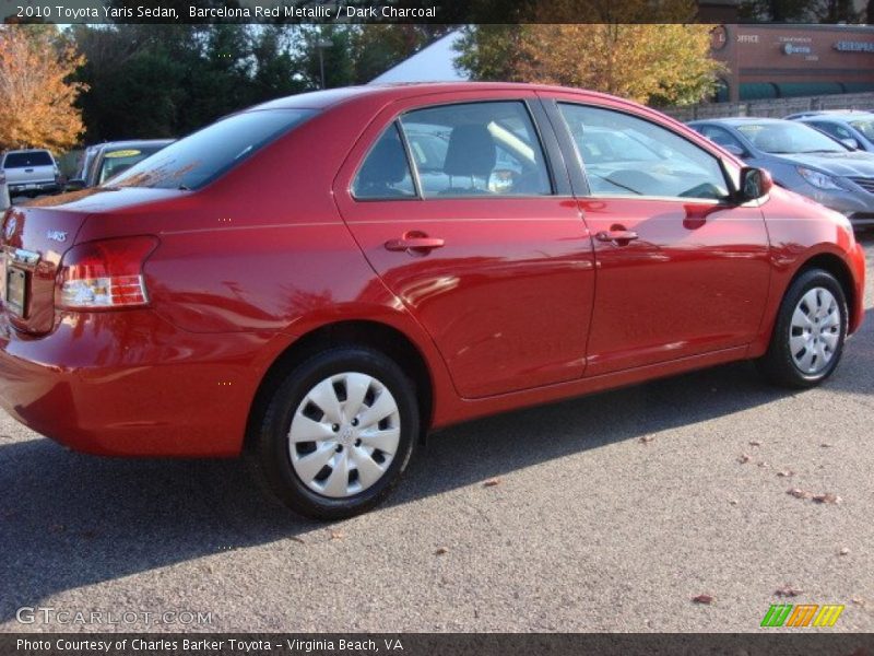 Barcelona Red Metallic / Dark Charcoal 2010 Toyota Yaris Sedan