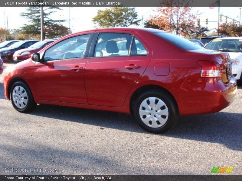 Barcelona Red Metallic / Dark Charcoal 2010 Toyota Yaris Sedan
