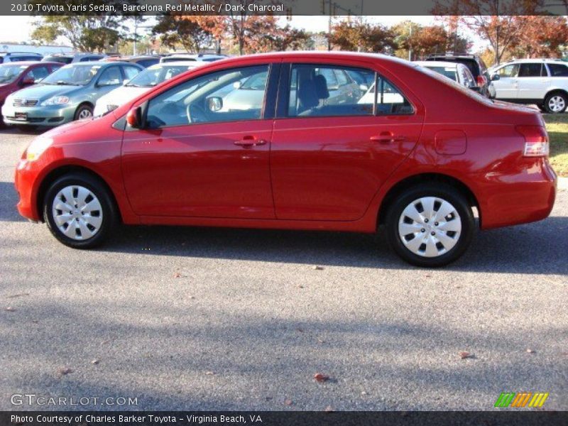 Barcelona Red Metallic / Dark Charcoal 2010 Toyota Yaris Sedan