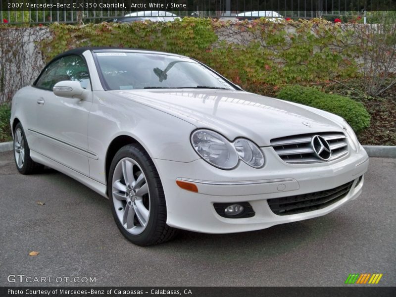 Arctic White / Stone 2007 Mercedes-Benz CLK 350 Cabriolet