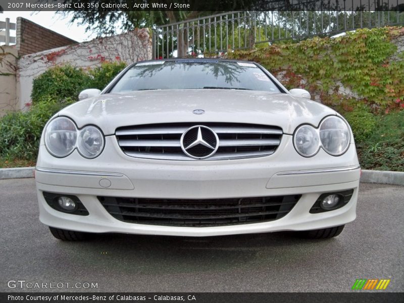 Arctic White / Stone 2007 Mercedes-Benz CLK 350 Cabriolet