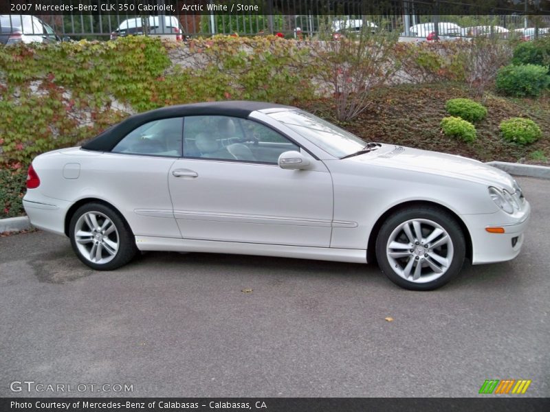 Arctic White / Stone 2007 Mercedes-Benz CLK 350 Cabriolet