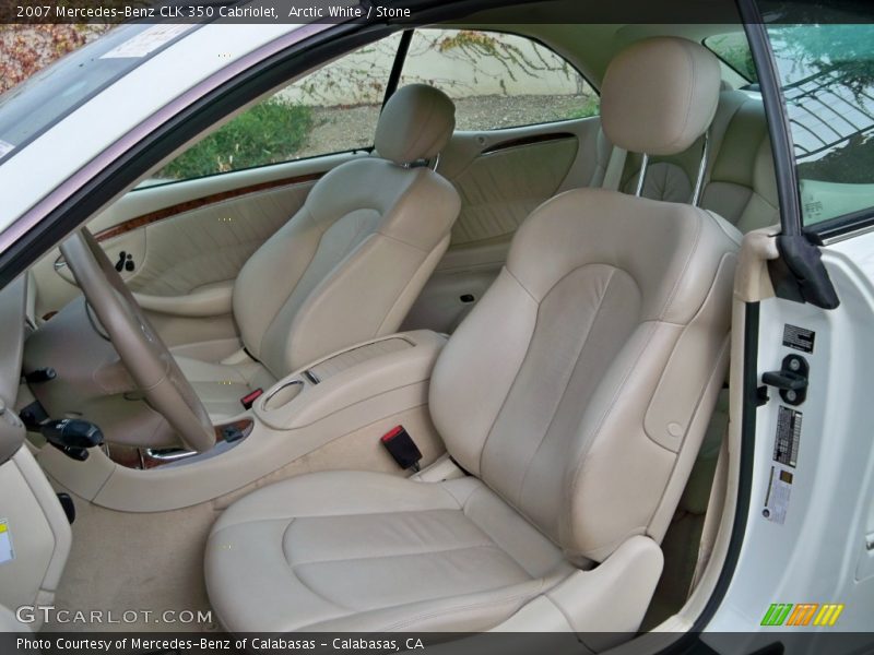 Arctic White / Stone 2007 Mercedes-Benz CLK 350 Cabriolet