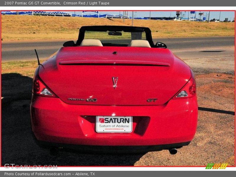 Crimson Red / Light Taupe 2007 Pontiac G6 GT Convertible