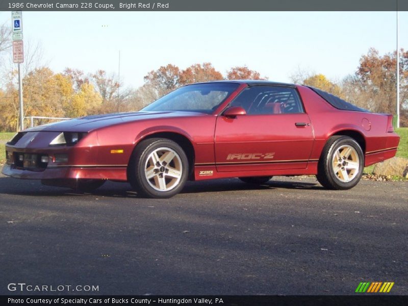 Front 3/4 View of 1986 Camaro Z28 Coupe
