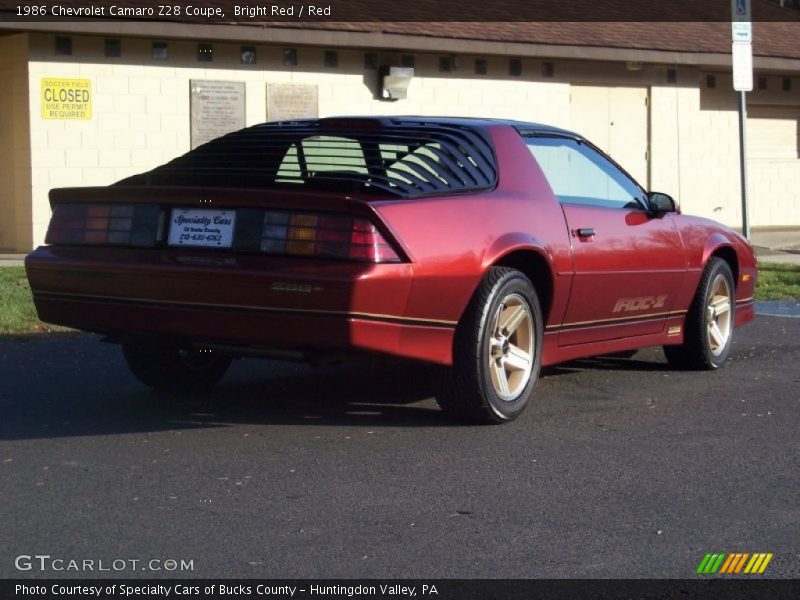 Bright Red / Red 1986 Chevrolet Camaro Z28 Coupe