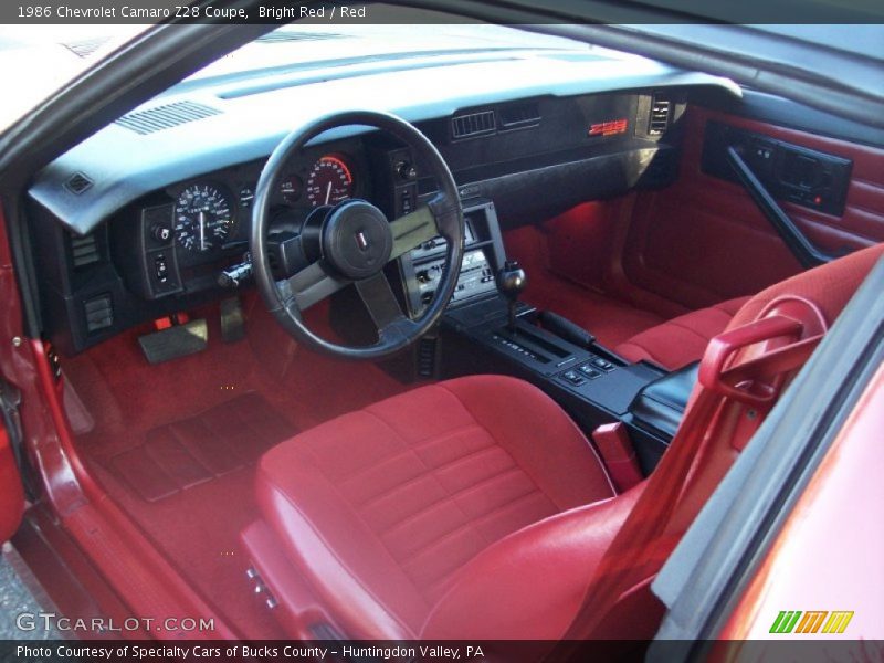 Red Interior - 1986 Camaro Z28 Coupe 