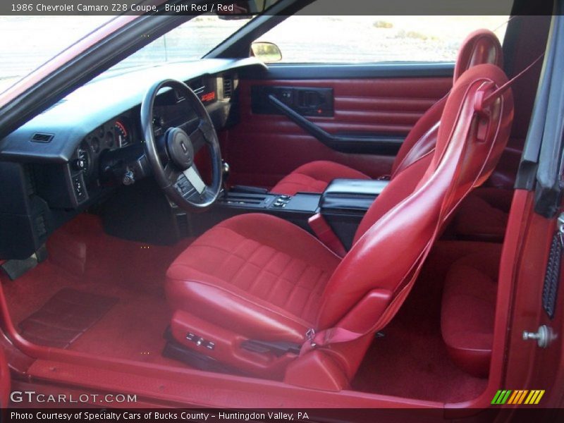  1986 Camaro Z28 Coupe Red Interior