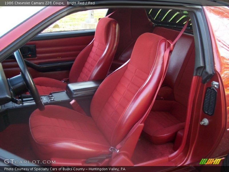  1986 Camaro Z28 Coupe Red Interior