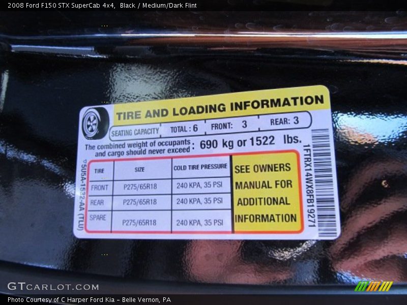 Black / Medium/Dark Flint 2008 Ford F150 STX SuperCab 4x4