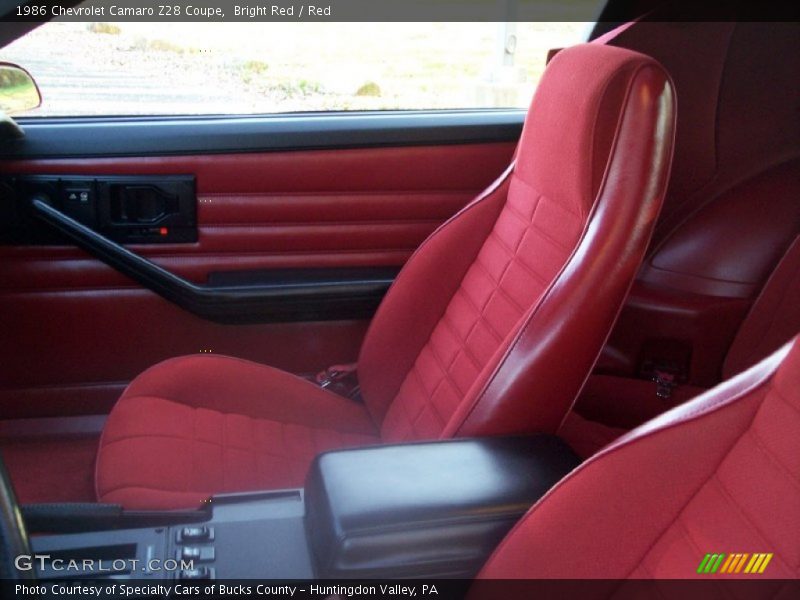  1986 Camaro Z28 Coupe Red Interior