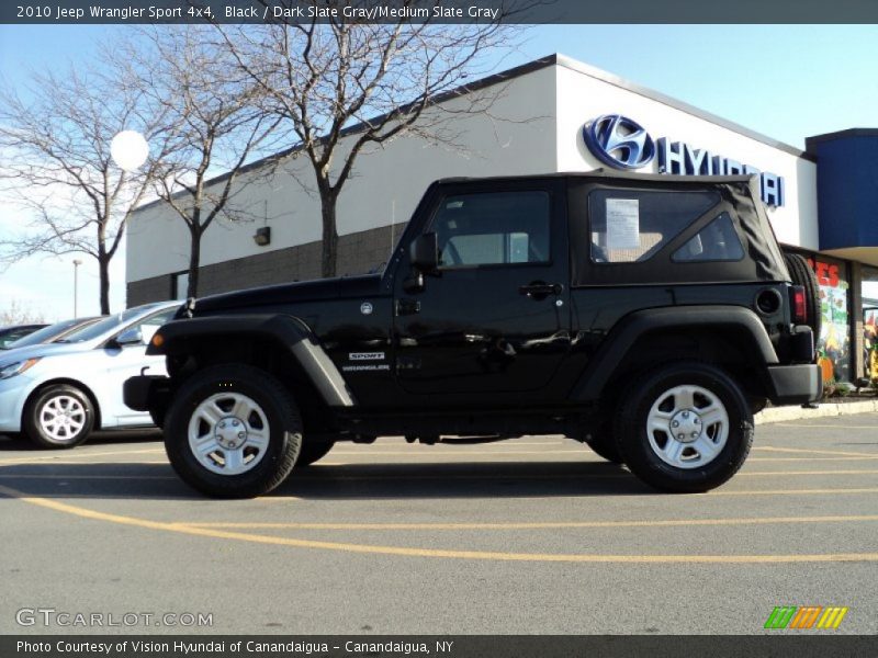 Black / Dark Slate Gray/Medium Slate Gray 2010 Jeep Wrangler Sport 4x4