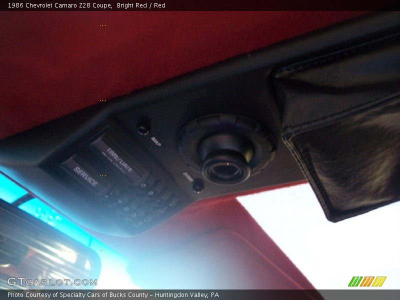 Controls of 1986 Camaro Z28 Coupe