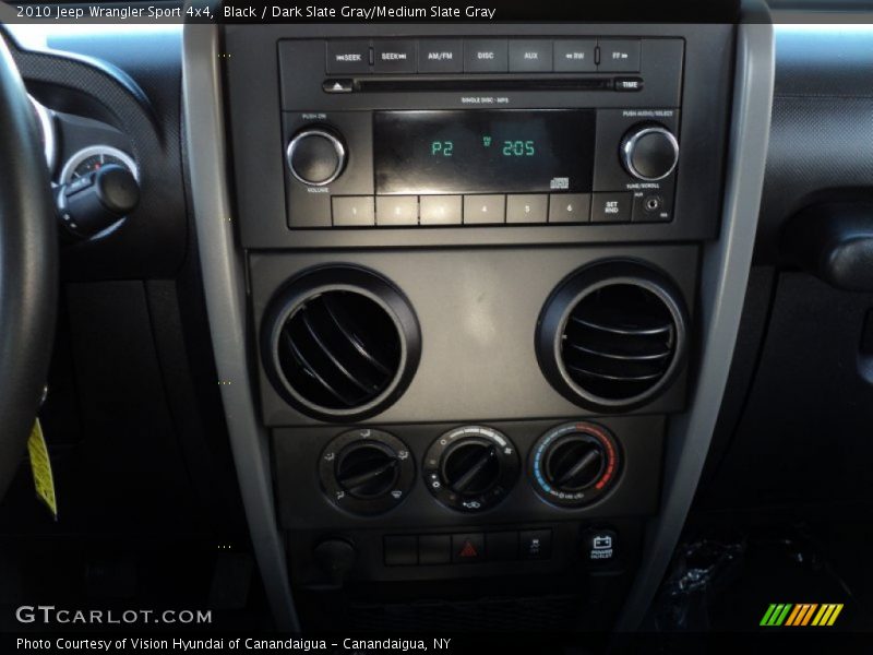 Black / Dark Slate Gray/Medium Slate Gray 2010 Jeep Wrangler Sport 4x4