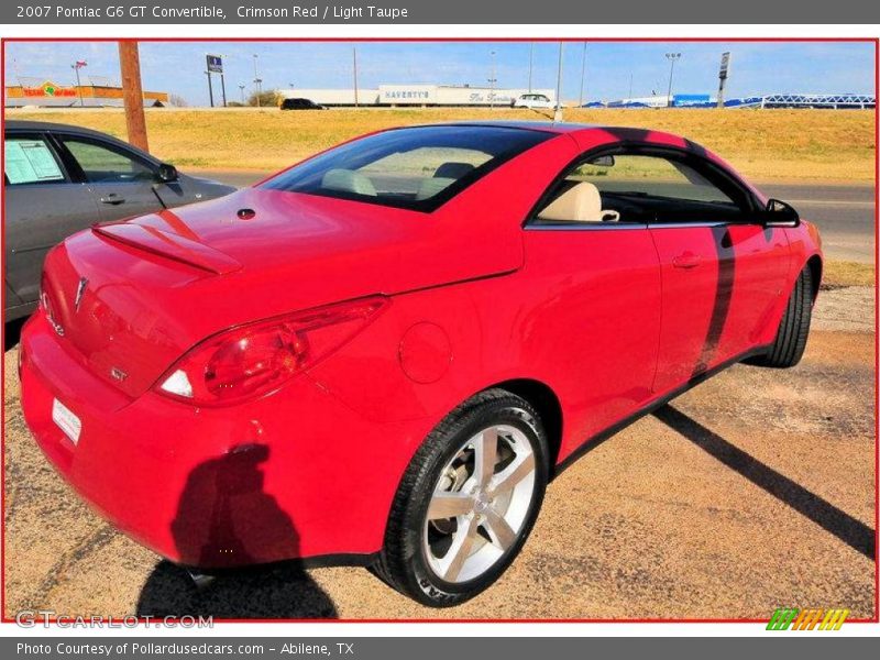 Crimson Red / Light Taupe 2007 Pontiac G6 GT Convertible