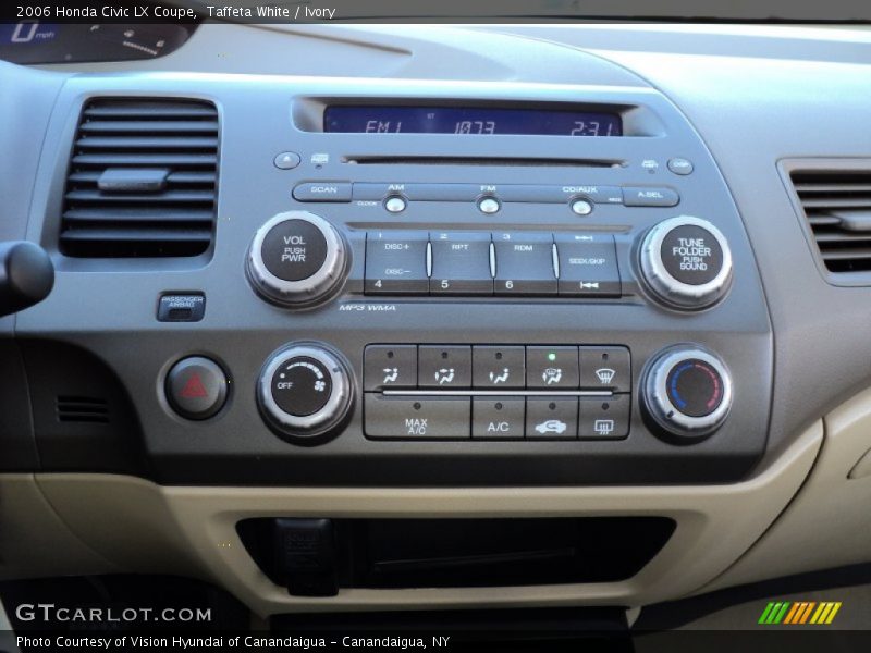 Controls of 2006 Civic LX Coupe