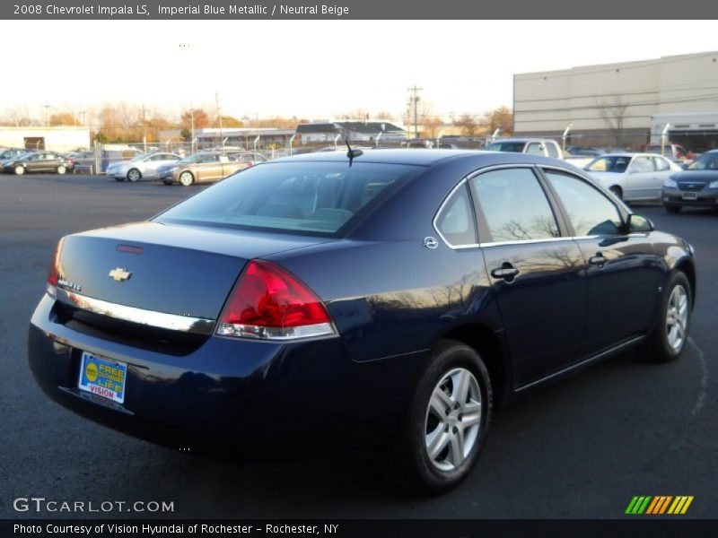 Imperial Blue Metallic / Neutral Beige 2008 Chevrolet Impala LS
