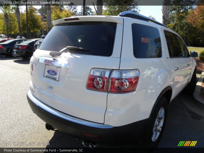Summit White / Brick 2009 GMC Acadia SLT