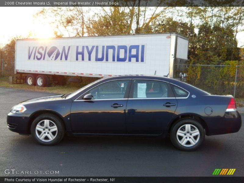 Imperial Blue Metallic / Neutral Beige 2008 Chevrolet Impala LS