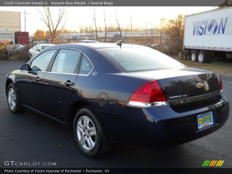 Imperial Blue Metallic / Neutral Beige 2008 Chevrolet Impala LS