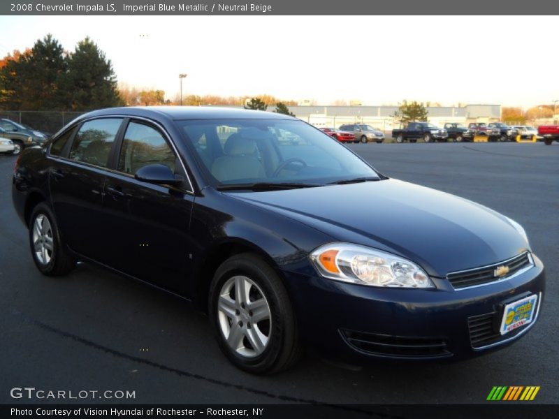 Imperial Blue Metallic / Neutral Beige 2008 Chevrolet Impala LS
