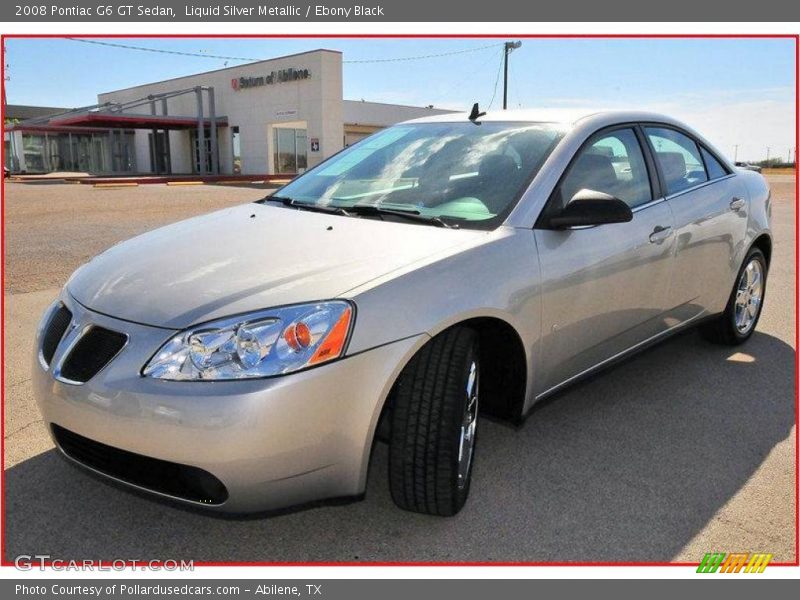 Liquid Silver Metallic / Ebony Black 2008 Pontiac G6 GT Sedan