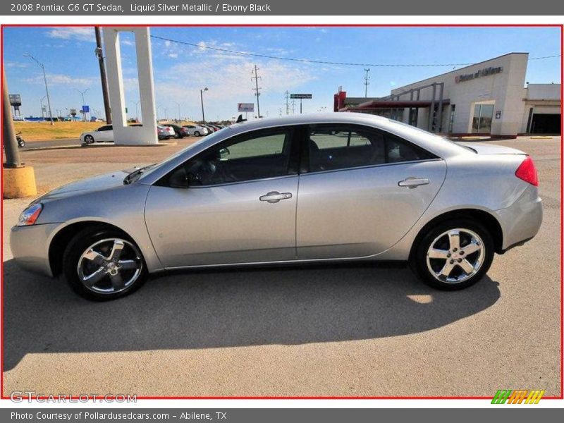 Liquid Silver Metallic / Ebony Black 2008 Pontiac G6 GT Sedan