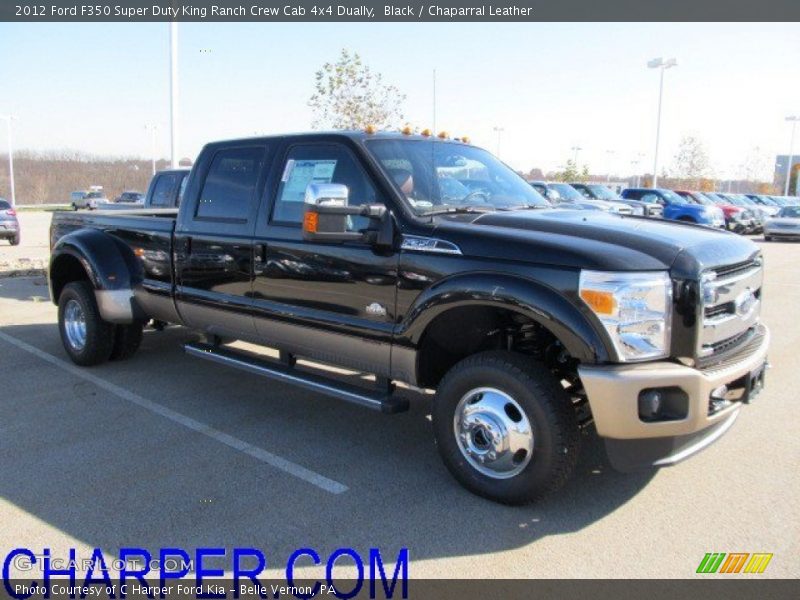 Black / Chaparral Leather 2012 Ford F350 Super Duty King Ranch Crew Cab 4x4 Dually