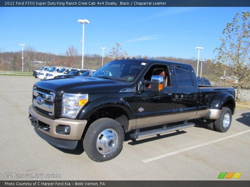 Black / Chaparral Leather 2012 Ford F350 Super Duty King Ranch Crew Cab 4x4 Dually