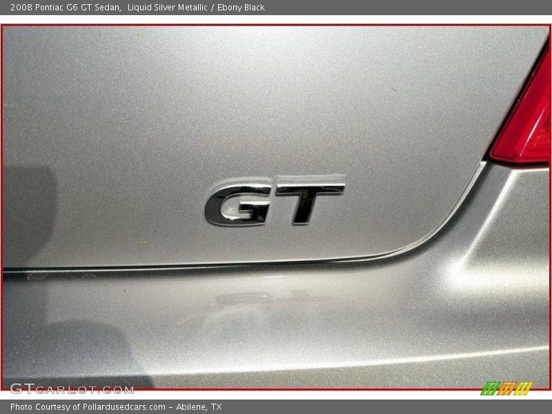Liquid Silver Metallic / Ebony Black 2008 Pontiac G6 GT Sedan