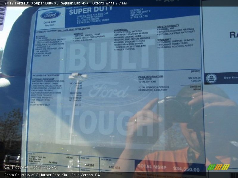 Oxford White / Steel 2012 Ford F350 Super Duty XL Regular Cab 4x4
