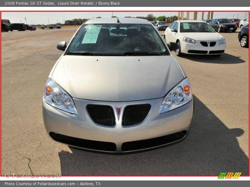 Liquid Silver Metallic / Ebony Black 2008 Pontiac G6 GT Sedan