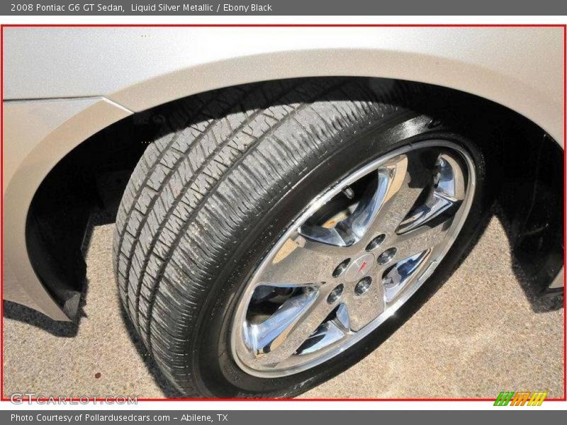 Liquid Silver Metallic / Ebony Black 2008 Pontiac G6 GT Sedan