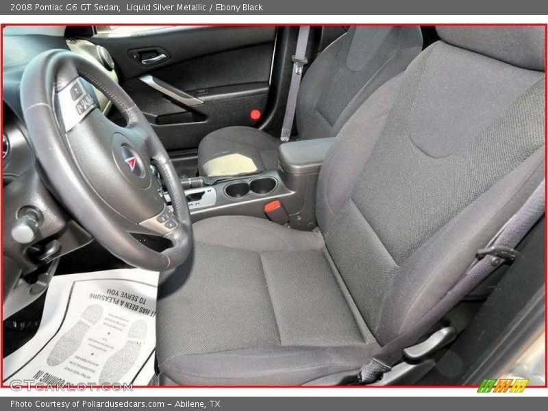 Liquid Silver Metallic / Ebony Black 2008 Pontiac G6 GT Sedan