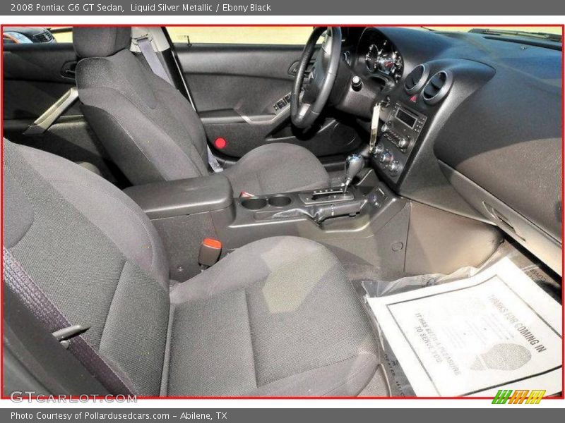 Liquid Silver Metallic / Ebony Black 2008 Pontiac G6 GT Sedan