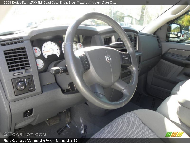 Bright Silver Metallic / Medium Slate Gray 2008 Dodge Ram 1500 SLT Quad Cab