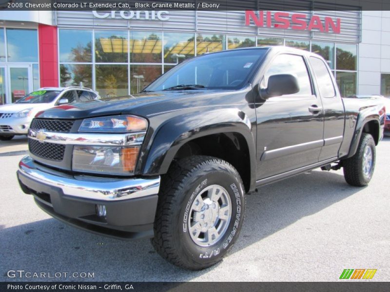 Black Granite Metallic / Ebony 2008 Chevrolet Colorado LT Extended Cab