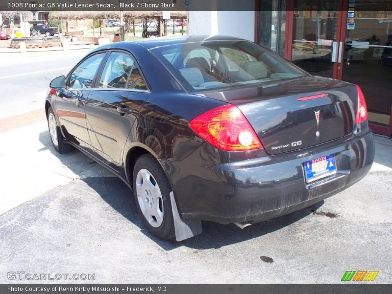 Black / Ebony Black 2008 Pontiac G6 Value Leader Sedan