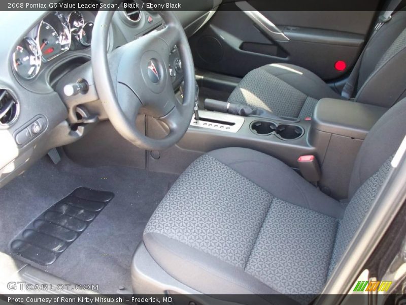 Black / Ebony Black 2008 Pontiac G6 Value Leader Sedan
