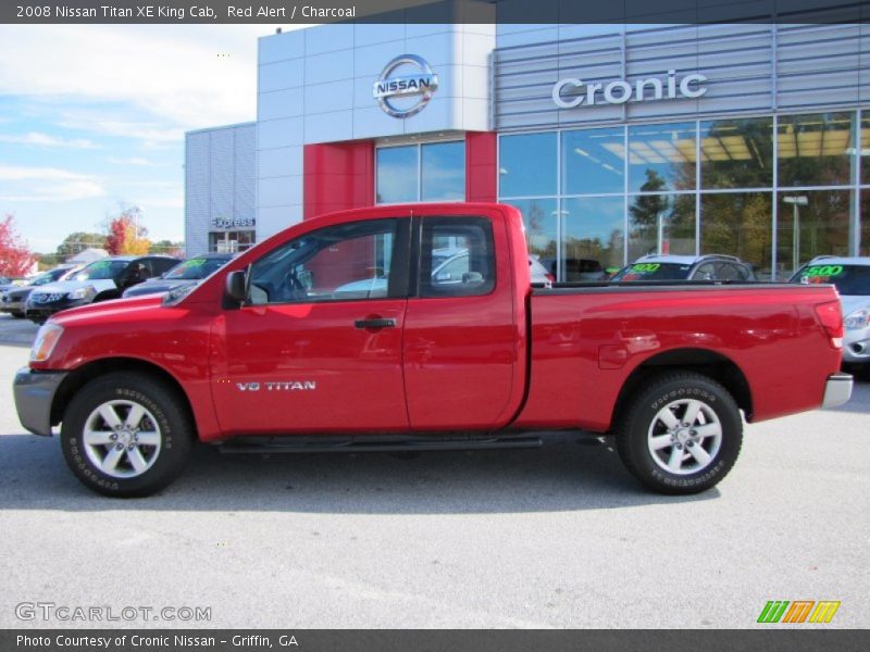 Red Alert / Charcoal 2008 Nissan Titan XE King Cab