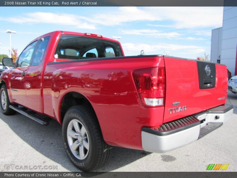 Red Alert / Charcoal 2008 Nissan Titan XE King Cab