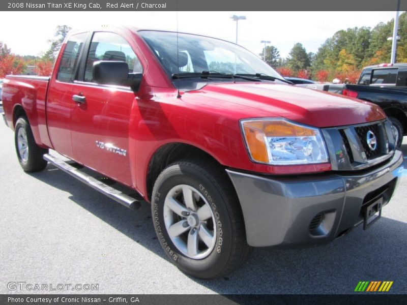 Red Alert / Charcoal 2008 Nissan Titan XE King Cab