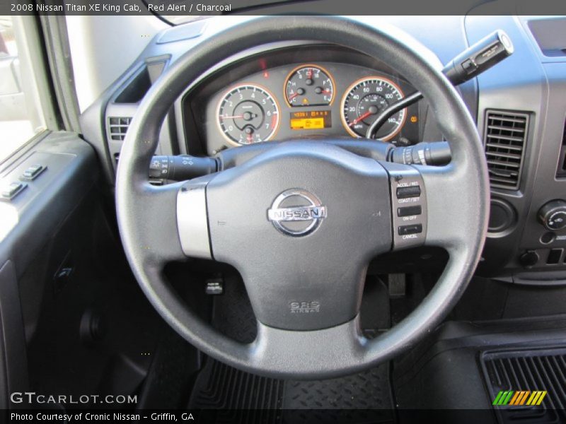 Red Alert / Charcoal 2008 Nissan Titan XE King Cab