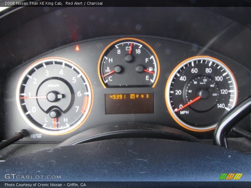 Red Alert / Charcoal 2008 Nissan Titan XE King Cab