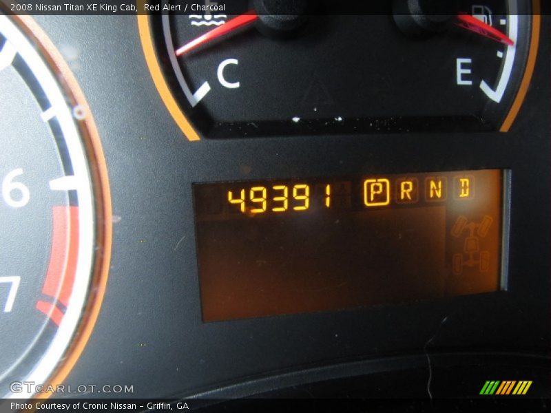 Red Alert / Charcoal 2008 Nissan Titan XE King Cab