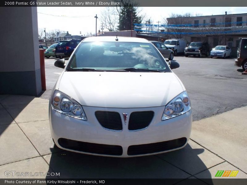 Ivory White / Ebony Black 2008 Pontiac G6 Value Leader Sedan