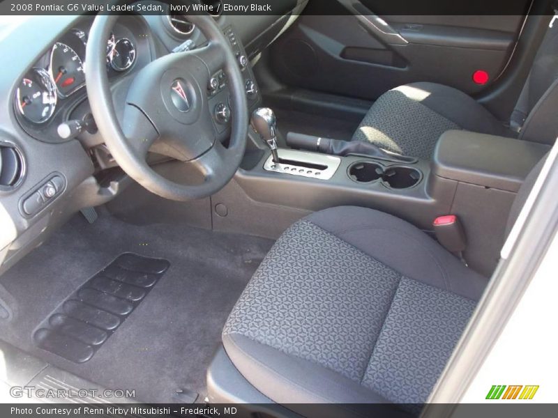 Ivory White / Ebony Black 2008 Pontiac G6 Value Leader Sedan